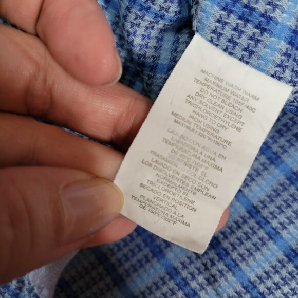 Robert Graham Blue Button Down Men's Shirt - Size XL - Picture 11 of 14